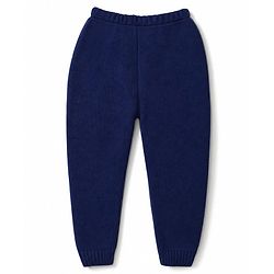 Babyhug Knit Full Sleeves Sweater Set with Abstract Design - Navy Blue