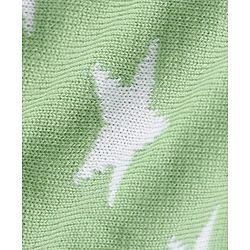 Babyhug Knit Sweater and Pant with Full Sleeves and Star Design in Limegreen