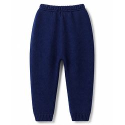 Babyhug Knit Full Sleeves Sweater Set with Star Design - Navy Blue