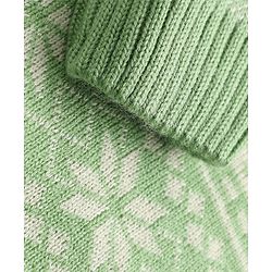Babyhug Knit Full Sleeves Sweater Set with Floral & Heart Design - Green