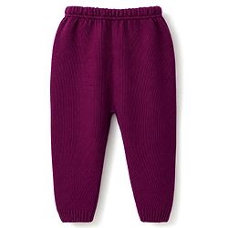 Babyhug Female Knit Full Sleeves Sweater Set with Floral & Heart Design - Wine