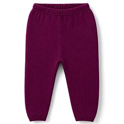 Babyhug Female Knit Full Sleeves Sweater Set with Floral & Heart Design - Wine