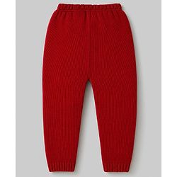 Babyhug Knit Full Sleeves Sweater Set with Geometric Design - Navy Blue