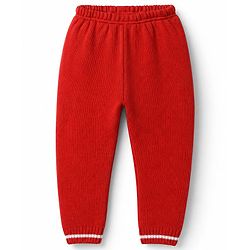 Babyhug Cable Knit Full Sleeves Sweater Set - Red