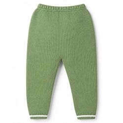 Babyhug Knit Full Sleeves Sweater Set With Cable Knit Design - Olive Green