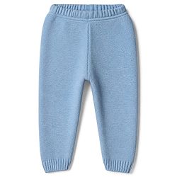 Babyhug Knit Full Sleeves Sweater Set with Cable Knit Design - Sky Blue