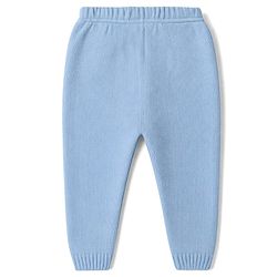 Babyhug Knit Full Sleeves Sweater Set with Cable Knit Design - Sky Blue