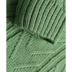 Babyhug Cable Knit Full Sleeves Sweater Set - Green