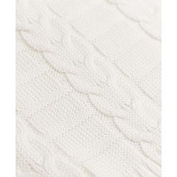 Babyhug Knit Full Sleeves Sweater Set With Cable Knit Design - White