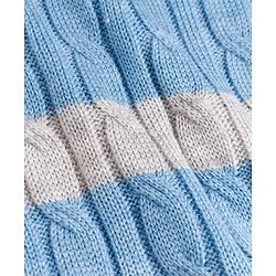 Babyhug Knit Full Sleeves Striped Sweater Set - Sky Blue