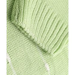Babyhug Knit Sweater Set with Full Sleeves and Striped Design in Limegreen for 3-6 Months