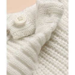 Babyhug Knit Full Sleeves Sweater Set with Color Block Design - Green