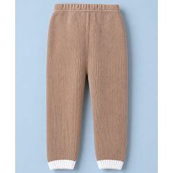 Babyhug Knit Full Sleeves Sweater Set with Cable Knit Design - White