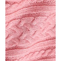 Babyhug Knit Full Sleeves Sweater Set with Cable Knit Design - Pink