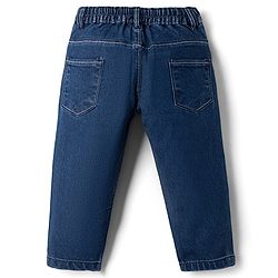 Babyhug Denim Full Length Skinny Fit Washed Jeans With Stretch - Dark Blue
