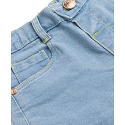 Babyhug Denim Full Length Skinny Fit Washed Jeans With Stretch - Dark Blue