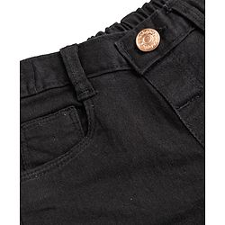Babyhug Denim Full Length Skinny Fit Washed Jeans With Stretch - Dark Blue