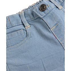 Babyhug Denim Full Length Slim Fit Washed Jeans With Stretch - Dark Blue