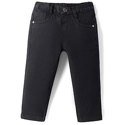 Babyhug Denim Full Length Slim Fit Washed Jeans With Stretch - Dark Blue
