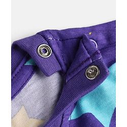 Babyhug Cotton Knit Full Sleeves T-Shirt & Pyjama Co-ords Night Suit With Space Print - Navy Blue