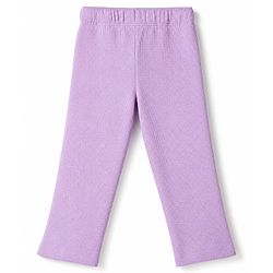 Babyhug 100% Cotton Knit Full Sleeves Co-Ords Top & Pyjama Night Suit with Pockets - Lavender