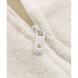 Babyhug Fur Woven Full Sleeves Hooded Winter Wear Suit Teddy Patch - White