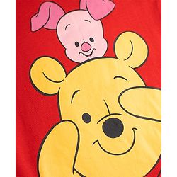 Babyhug Disney 100% Cotton Knit Full Sleeves Onesies & Bootie Leggings With Stripes & Winnie The Pooh Graphic - Multicolor