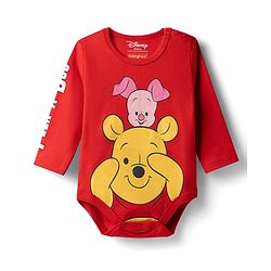 Babyhug Disney 100% Cotton Knit Full Sleeves Onesies & Bootie Leggings With Stripes & Winnie The Pooh Graphic - Multicolor