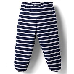 Babyhug Disney 100% Cotton Knit Full Sleeves Onesies & Bootie Leggings With Stripes & Winnie The Pooh Graphic - Multicolor