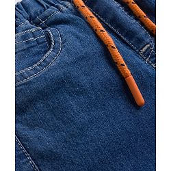 Babyhug Denim Full Length Jogger Style Washed Jeans With Stretch - Black