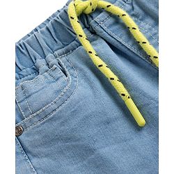 Babyhug Denim Full Length Jogger Style Washed Jeans With Stretch - Black