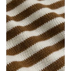 Babyhug Knit Full Sleeves Sweater Set with Stripes -Brown