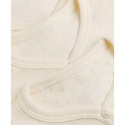 Babyhug 100% Cotton Knit Full Sleeves Front Open Jhablas Pack of 3 - White