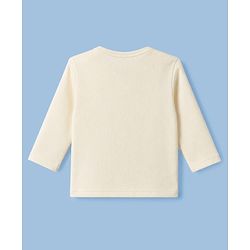 Babyhug 100% Cotton Rib Knit Full Sleeves Solid Colour Jhablas Pack of 3 - Cream