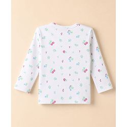 Babyhug 100% Cotton Interlock Knit Front Open Striped Jhablas With Floral & Polka Dot Print Pack of 3 - Light Blue, White & Pink