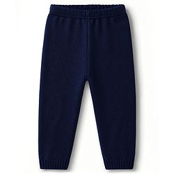 Babyhug Sweater Knit Full Sleeves Sweater Set with Stripes - Blue