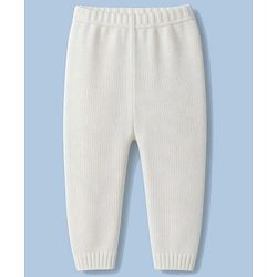 Babyhug Sweater Knit Full Sleeves Striped Sweater Set - White
