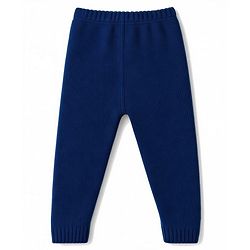 Babyhug Knit Full Sleeves Sweater Set With Cable Knit - Navy Blue