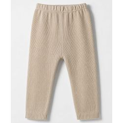 Babyhug Knit Full Sleeves Sweater Set With Vehicles Design - Cream