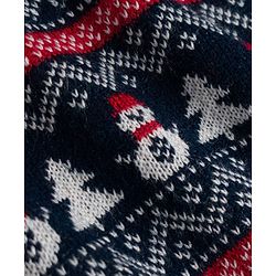 Babyhug Knit Full Sleeves Snow Man Designed Sweater Set -Navy