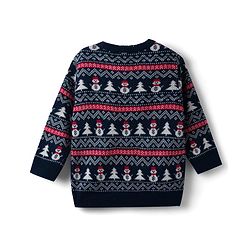 Babyhug Knit Full Sleeves Snow Man Designed Sweater Set -Navy