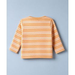 Babyhug 100% Cotton Interlock Knit Full Sleeves Jhablas With Animal Print Pack of 3 - White Olive Green & Orange
