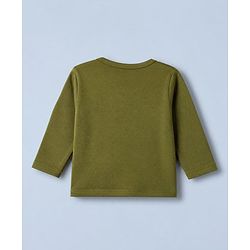 Babyhug 100% Cotton Interlock Knit Full Sleeves Jhablas With Animal Print Pack of 3 - White Olive Green & Orange