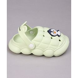 Cute Walk by Babyhug Clogs with Backstrap & Penguin Applique - Green