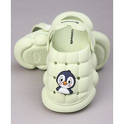 Cute Walk by Babyhug Clogs with Backstrap & Penguin Applique - Green