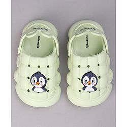 Cute Walk by Babyhug Clogs with Backstrap & Penguin Applique - Green