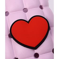 Cute Walk by Babyhug Back Strap Closure Clogs With Heart Applique in Purple