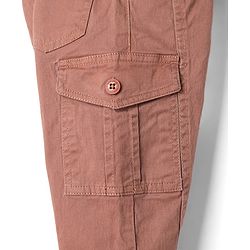 Babyhug Twill Woven Pant with Cargo Pocket in Rust Orange