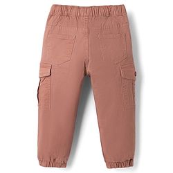 Babyhug Twill Woven Pant with Cargo Pocket in Rust Orange