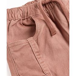 Babyhug Twill Woven Pant with Cargo Pocket in Rust Orange
